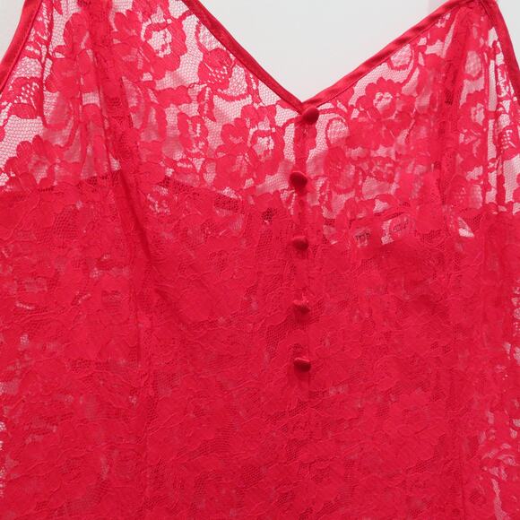 Victoria's Secret Womens Sz S Vintage Lace Nylon Bodysuit Teddy Floral Lace - Picture 3 of 9